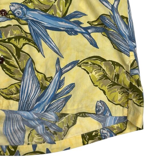 Patagonia Pataloha Men's Limited Hawaiian Fish Blue Yellow Print Shirt Medium - Picture 5 of 11